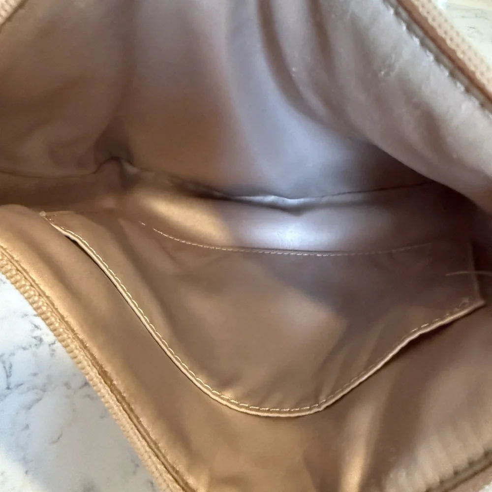 Coach Crossbody Bag with Pink and Cream Stripes